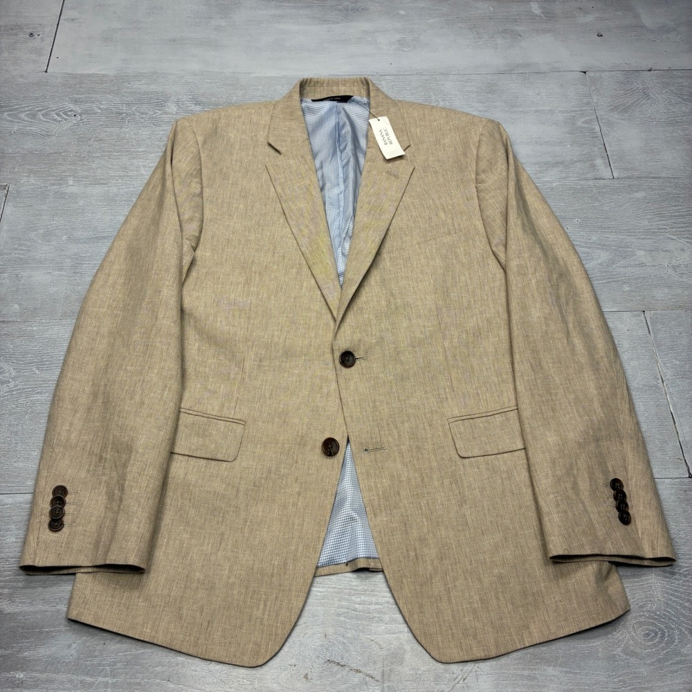 Banana Republic Blazer Mens 40S Taupe Linen Blend Sport Coat NWT Jacket Suit SN